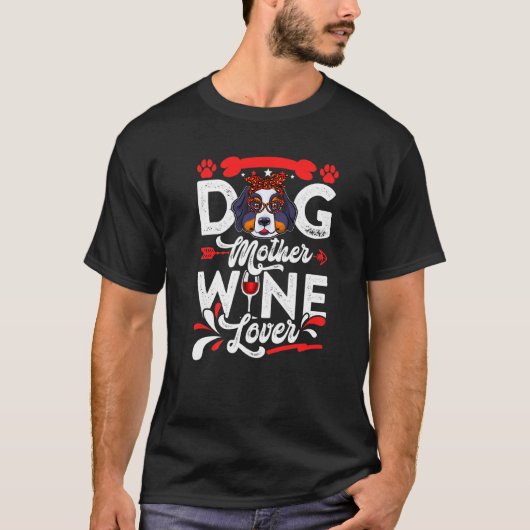 Cute Dog Moeder Bernese Mountain Dog Moederdag T-shirt (Voorkant)