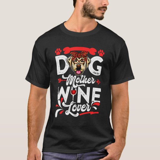Cute Dog Moeder Labrador Dog Moederdag T-shirt (Voorkant)