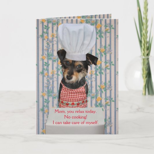 Cute Dog  Moederdag geen koken Kaart (Voorkant)