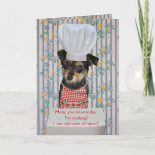 Cute Dog  Moederdag geen koken Kaart