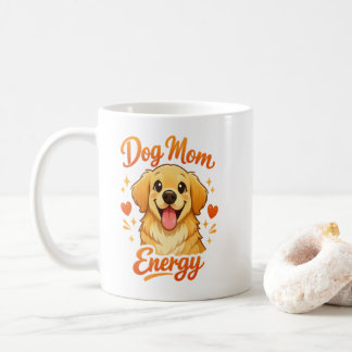 Cute Dog Mom Energy Golden Retriever Coffee Mug Koffiemok