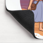 Cute Dog Mom Walking Fluffy Pup on Sunset Beach  Muismat (Hoek)