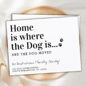 Cute Dog Moving We hebben New Address Pet Moving Briefkaart