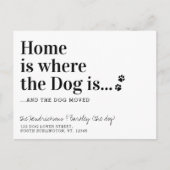 Cute Dog Moving We hebben New Address Pet Moving Briefkaart (Voorkant)
