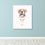 Cute Dog Named Ari Canvas Afdruk (Insitu (Houten vloer))