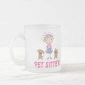 Cute Dog Occupation Pet Sitter Matglas Koffiemok (Links)