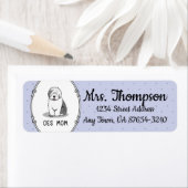 Cute Dog OES mama Old English Sheepdog Ma (Grey 1) Etiket (Insitu)