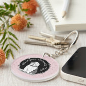 Cute Dog OES mama Old English Sheepdog Ma (Grey 1) Sleutelhanger (Voorkant Rechts)