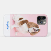 Cute Dog of Uw Foto, Blauwe Naam Case-Mate iPhone Case (Achterkant (horizontaal))