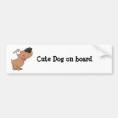 Cute Dog on Board Bumpersticker (Voorkant)
