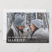 Cute 'Dog Oowner' Foto Verloving Wedding Save The Date (Voorkant)