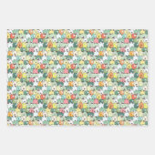Cute Dog patroon Blue Red Green Inpakpapier Vel (Voorkant 2)