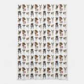 Cute dog patroon theedoek (Verticaal)