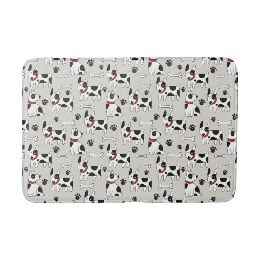 Cute Dog Pattern badmatten (Voorkant)