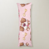 Cute Dog Pattern, Boys Girls & Kinder, Dog Fan Gif Lichaamskussen (Achterkant (Verticaal))