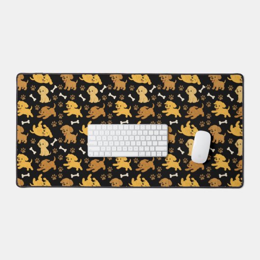 Cute Dog Pattern Bureaumat (Keyboard & Muis)