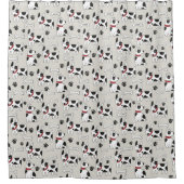 Cute Dog Pattern douchergordijn Douchegordijn (Voorkant)