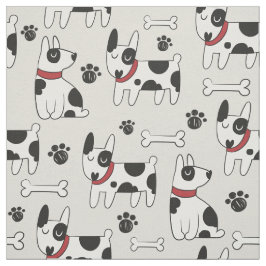 Cute Dog Pattern fabric Stof