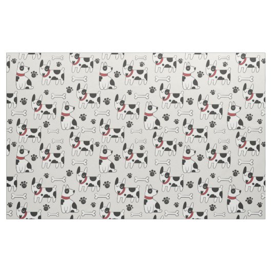 Cute Dog Pattern fabric Stof (Fat Quarter)
