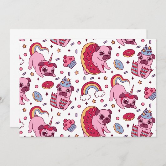 Cute dog pattern for dog lovers kaart (Voorkant / Achterkant)