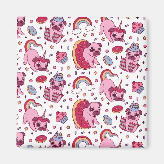 Cute dog pattern for dog lovers magneet (Voorkant)