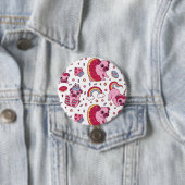 Cute dog pattern for dog lovers ronde button 7,6 cm (In situ)