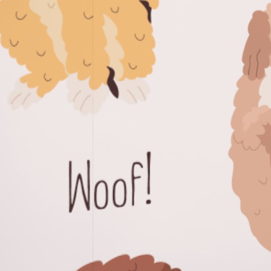 Cute Dog Pattern for Your Kid Room Behang (Zoom)