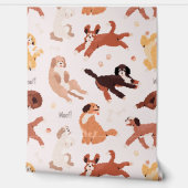 Cute Dog Pattern for Your Kid Room Behang (Afrollen)