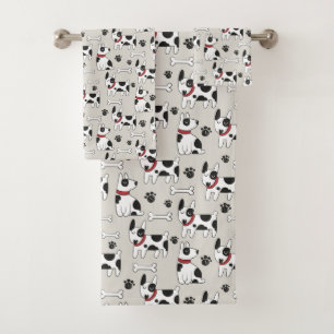 Cute Dog Pattern-handdoekset Bad Handdoek
