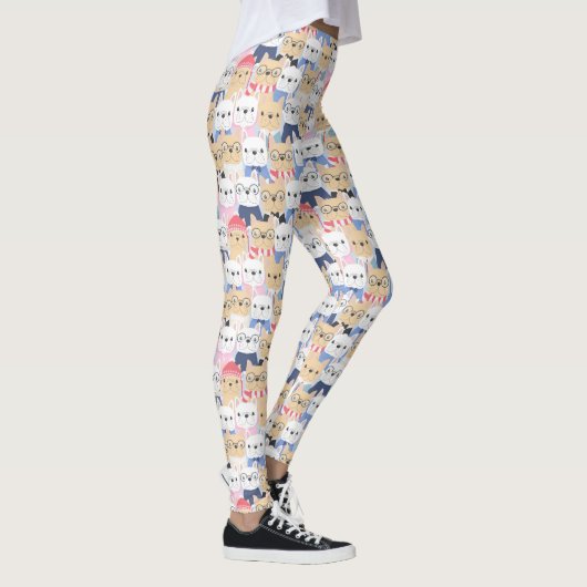 Cute Dog Pattern Leggings (Rechts)