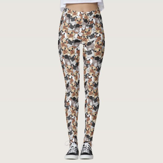 Cute Dog Pattern Leggings (Voorkant)