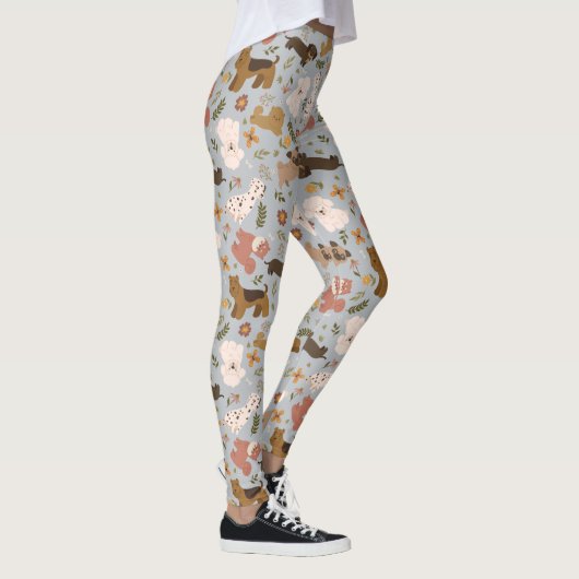 Cute Dog Pattern-Leggings Leggings (Rechts)