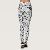 Cute Dog Pattern-Leggings Leggings (Achterkant)