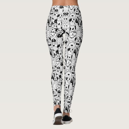 Cute Dog Pattern-Leggings Leggings (Achterkant)