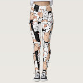 Cute Dog Pattern-Leggings Leggings (Voorkant)