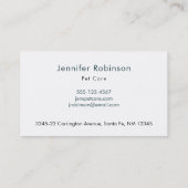 Cute Dog Pattern met Bone on Green Background Visitekaartje (Achterkant)