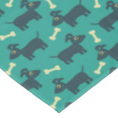 Cute Dog Pattern met diskettestoren en bot Tafelkleed (Gekanteld)