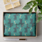 Cute Dog Pattern met diskettestoren en bot Tissuepapier (Geschenk)