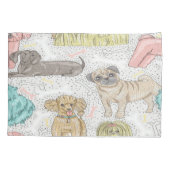 Cute Dog Pattern Pillow Hoesjes Kussensloop (Achterkant-Links)