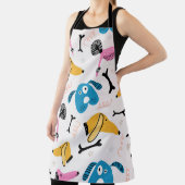Cute dog pattern with baby animal face drawing sca schort (Insitu)