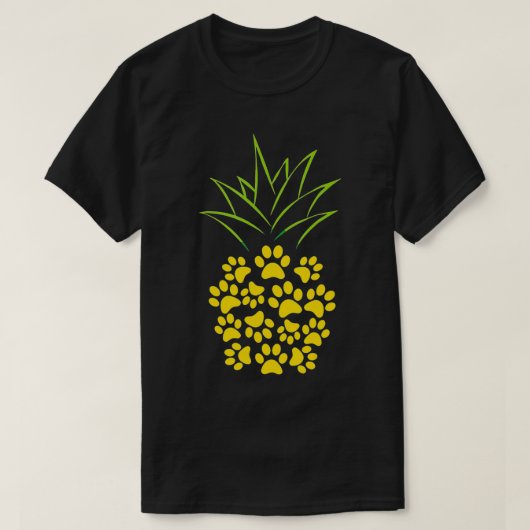 Cute Dog Paw-ananas T-shirt (Design voorkant)