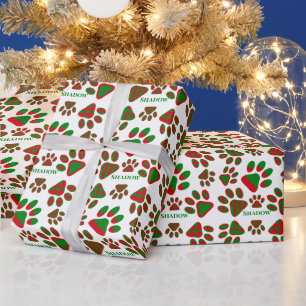 Cute Dog Paw Drukt speciaal verpakt papier