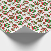 Cute Dog Paw Drukt speciaal verpakt papier (Hoek)