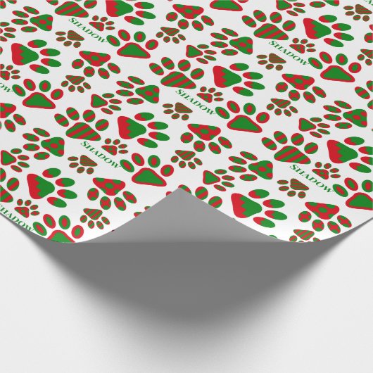 Cute Dog Paw Drukt speciaal verpakt papier (Hoek)