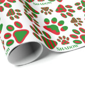Cute Dog Paw Drukt speciaal verpakt papier (Rol Hoek)