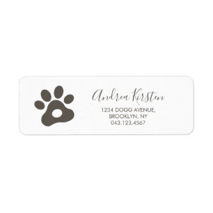 Cute Dog Paw Etiket