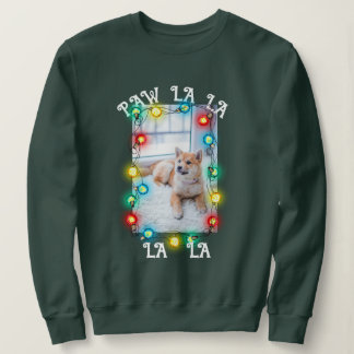 Cute Dog Paw la la Pet met kerstcadeau Trui