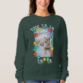 Cute Dog Paw la la Pet met kerstcadeau Trui (Voorkant)