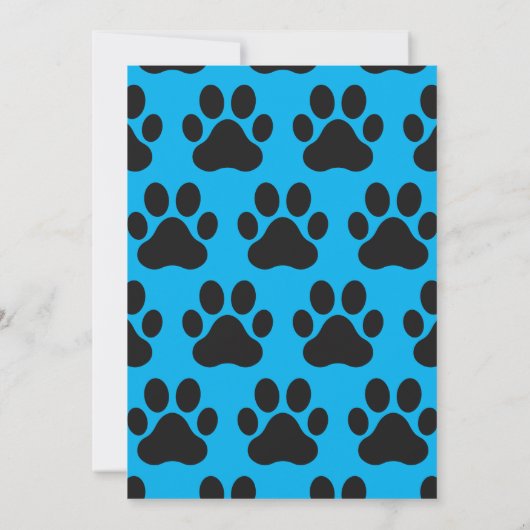 Cute Dog Paw Print Kinder 1st Birthday Party Kaart (Achterkant)