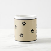 Cute Dog Paw Print Typography Funny Dog Lover Pet Koffiemok (Center)